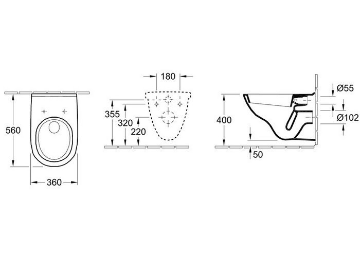 Унитаз Villeroy&Boch O Novo 5660 1001 подвесной