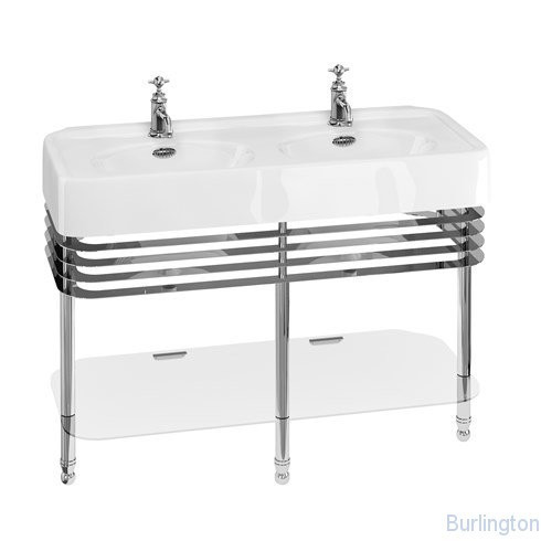 Раковина 1200мм с подстольем, хром