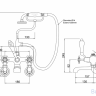 Смеситель для ванны с ручным душем, Regent, настенный [BIR17]