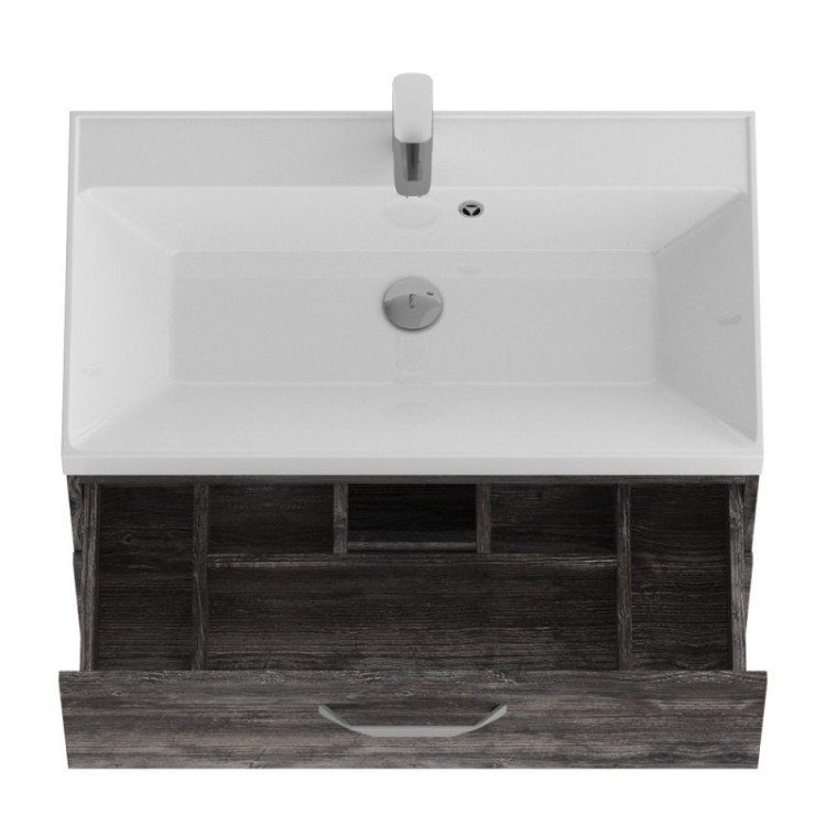 База под раковину подвесная с двумя выкатными ящиками BelBagno AURORA-800-2C-SO-PP