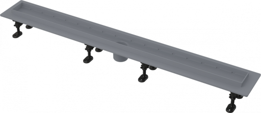 Водоотводящий желоб с порогами для перфорированной решетки или решетки под кладку плитки, без гидрозатвора Alcadrain APZ2012 Optimal