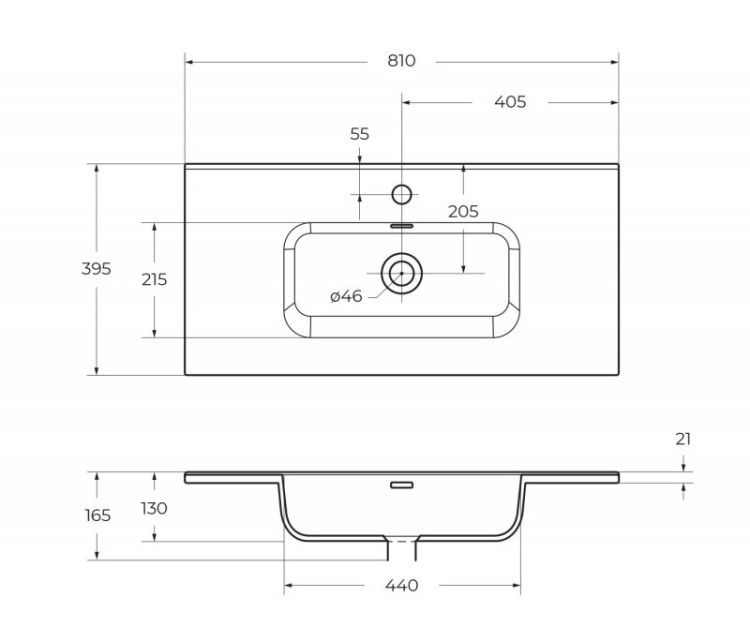 Керамическая раковина , 510x400x150 мм BelBagno BB-8099-3-50