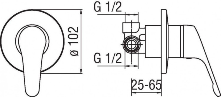 Смеситель для душа Nobili Hera HE24108CR