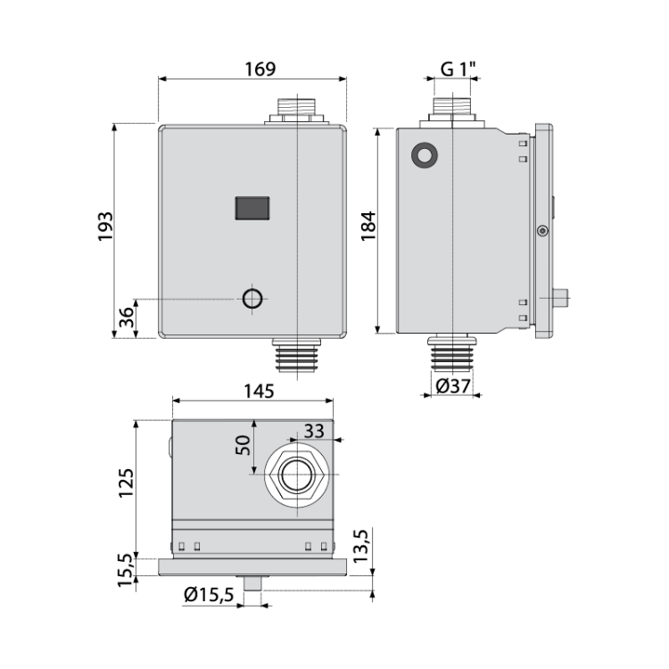 Устройство автоматического смыва для унитаза с возможностью мануального смыва, металл, 12 B (подключение к сети) Alcadrain ASP3-KT