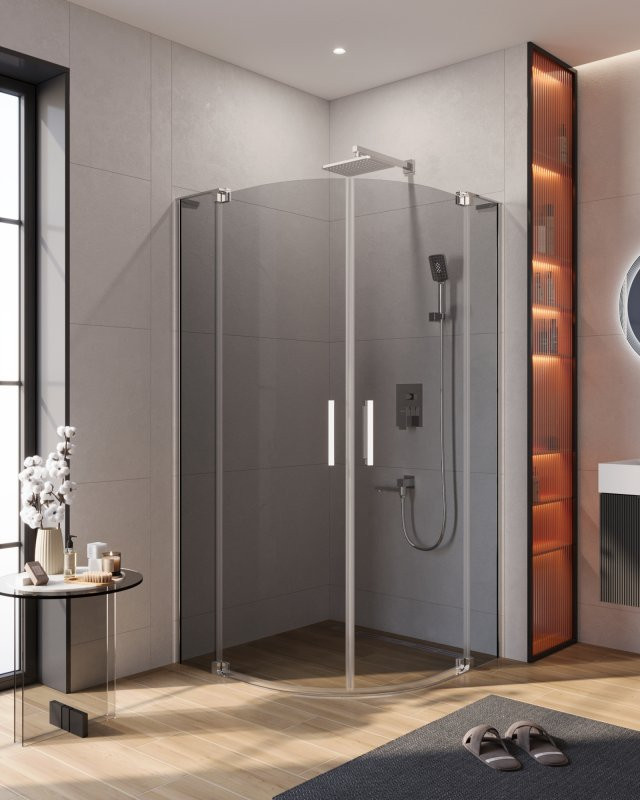 Душевой уголок SLIDER R-2 Cezares SLIDER-R-2-80/90-C-NERO