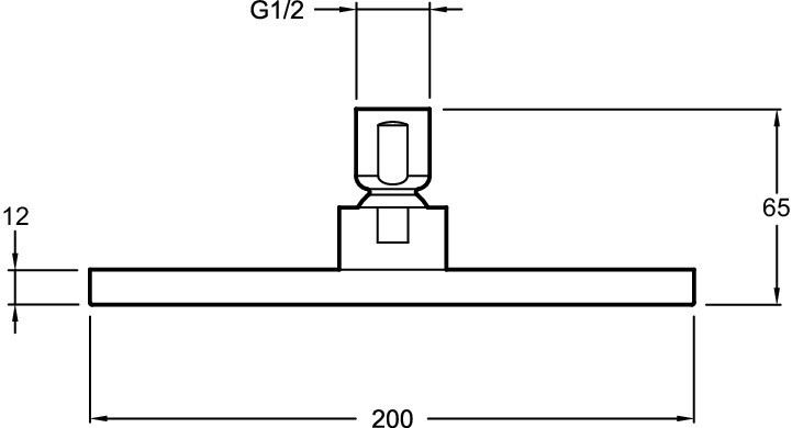 Квадратный верхний душ 200 х 200 мм, современный дизайн Jacob Delafon KATALYST E13695-CP