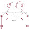 Душевая дверь в нишу BELBAGNO UNO-B-2 Cezares UNO-B-2-120-P-Cr