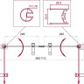 Душевая дверь в нишу BELBAGNO UNO-B-2 Cezares UNO-B-2-120-P-Cr