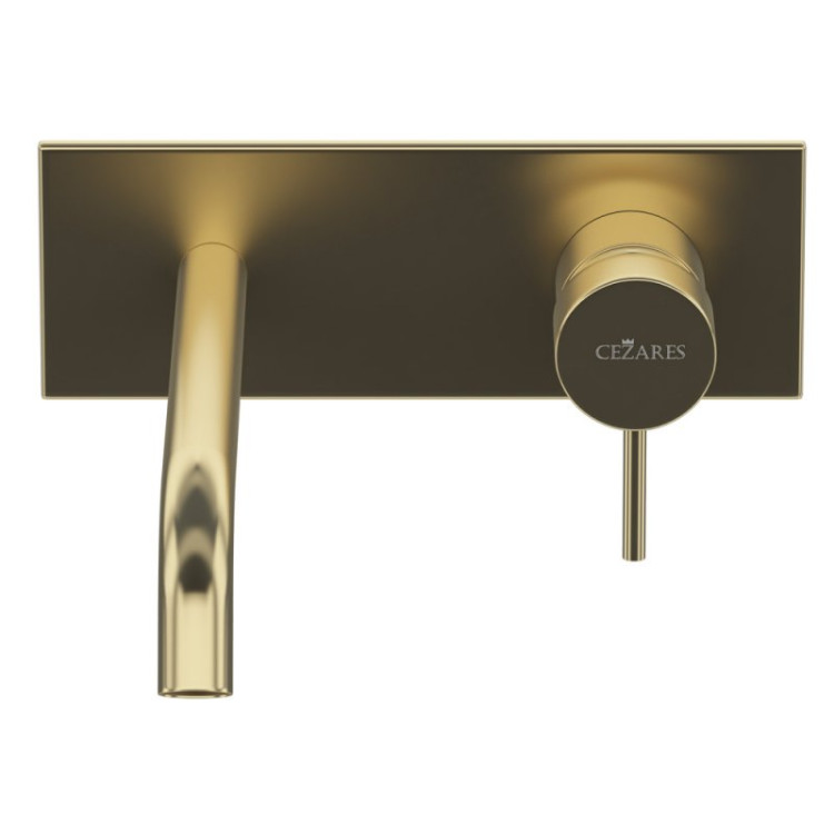 Смеситель для раковины встраиваемый однорычажный, с тонкой ручкой, на единой площадке Cezares LEAF-BLI1-L-01-W0