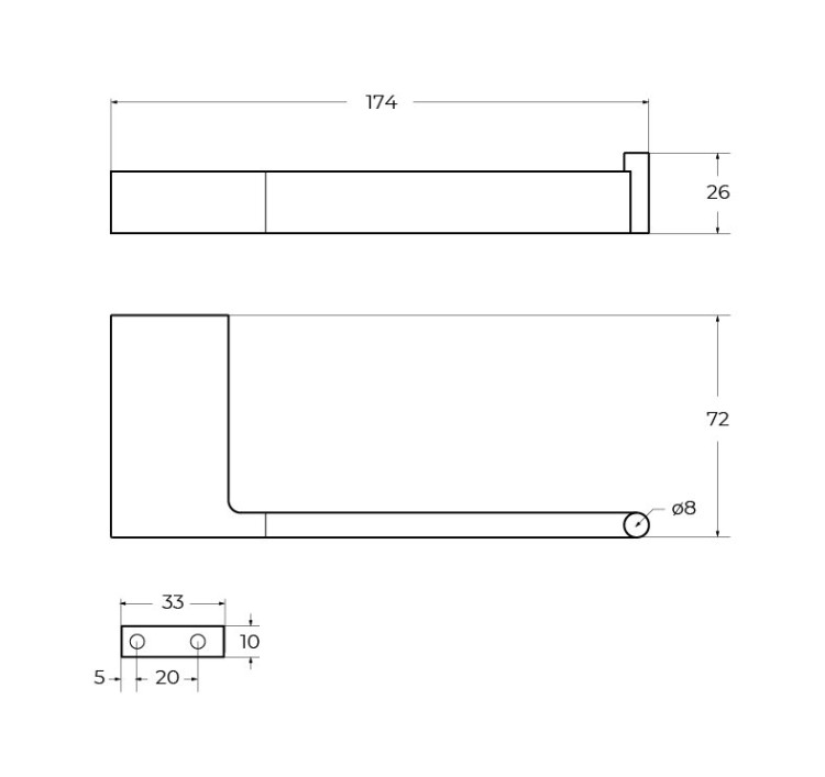 Держатель для туалетной бумаги Cezares SLIDER-PH1-IN