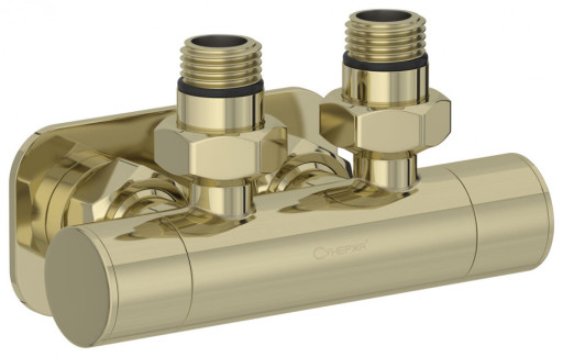 Вентиль 2х1/2&quot; Сунержа угловой скрытый-скрытый EU50 Шампань