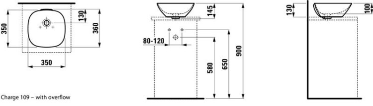 Раковина-чаша Laufen Ino 35 8.1230.0