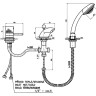 Смеситель на борт ванны Rav Slezak Dunaj Termostat DT270.5S