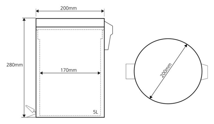 Ведро для мусора Bemeta Hotel 104315012