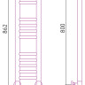 Полотенцесушитель водяной Сунержа Богема+ прямая 800х150 Без покрытия