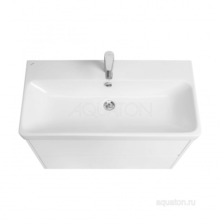Тумба под раковину AQUATON Сканди 90 белый матовый, белый глянец 1A251901SD010