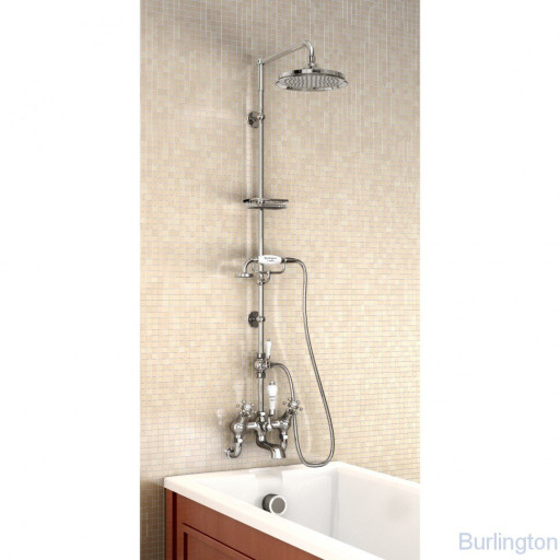 Душевая стойка со смесителем &quot;под наклоном&quot;, верхняя лейка 9' [H365-BI]