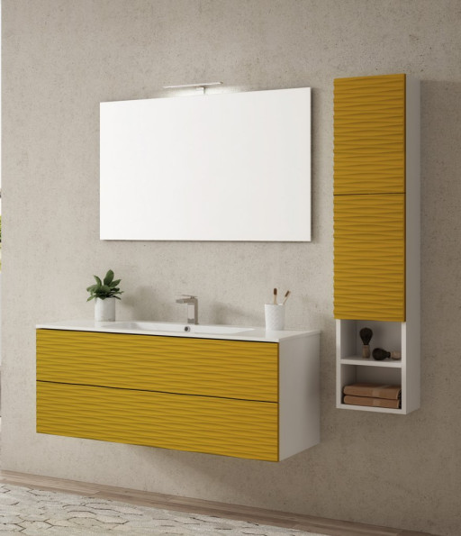 Подвесной шкафчик с нижней открытой полкой и распашной дверкой вверху,30x22x61 Cezares BAPN02.601