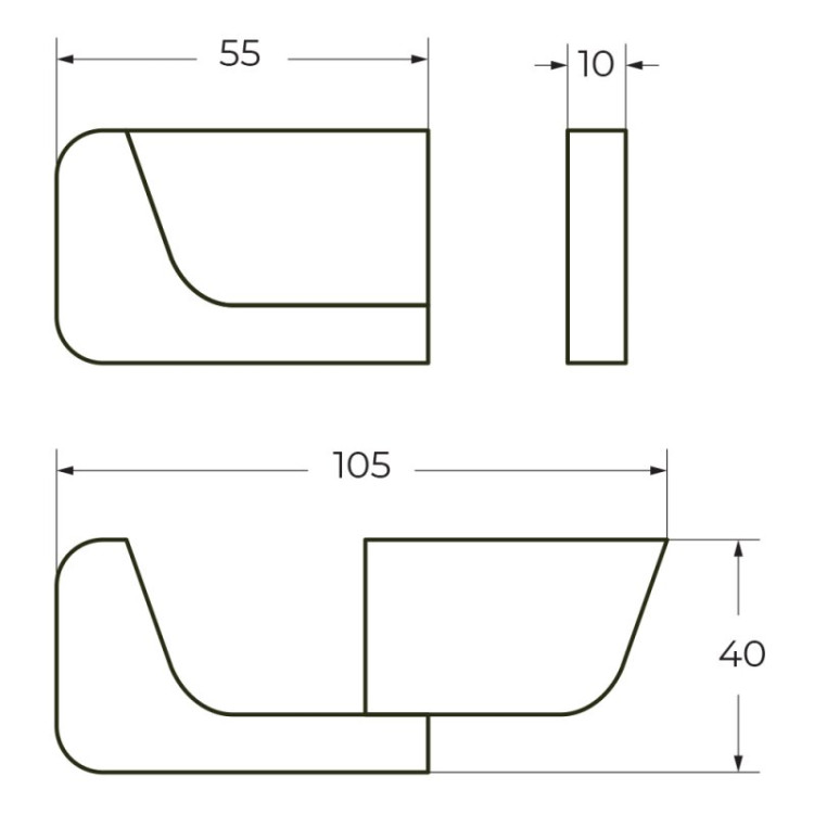 Крючок поворотный ART&MAX AM-E-7086BL