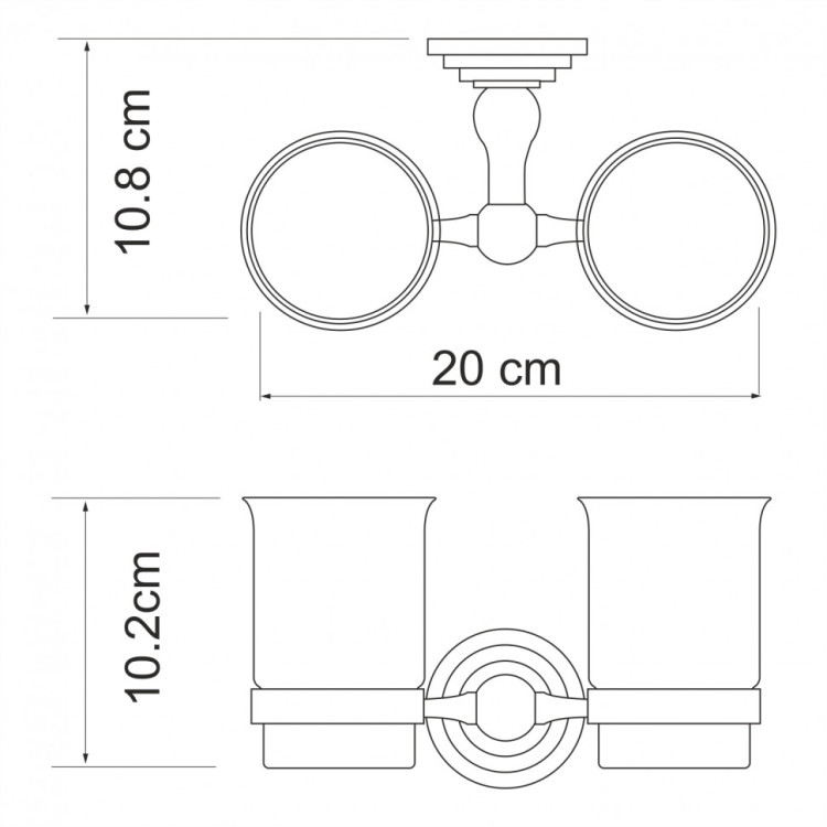 WasserKRAFT Ammer K-7028D Подстаканник двойной