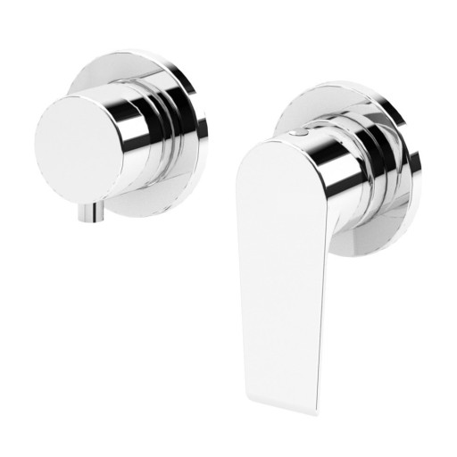 Встраиваемый однорычажный смеситель для душа с поворотным переключателем на 2 выхода Cezares NAUTIC-VDIM2-M-SS