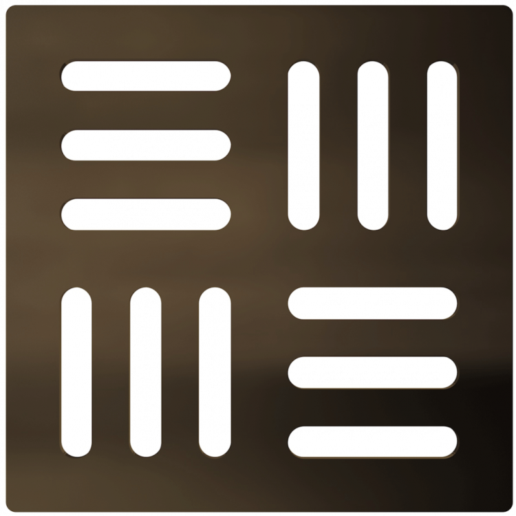 Дизайновая решетка 102×102 мм бронза-антик Alcadrain MPV001-ANTIC