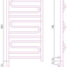 Полотенцесушитель электрический Сунержа Элегия 3.0 1000х500 МЭМ левый Без покрытия