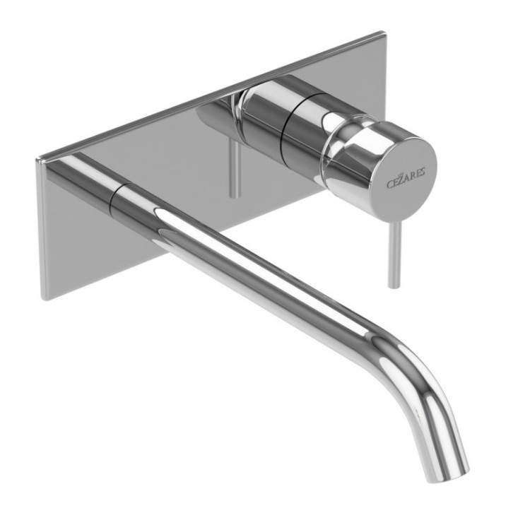 Смеситель для раковины встраиваемый однорычажный, с тонкой ручкой, на единой площадке Cezares LEAF-BLI1-L-NOP