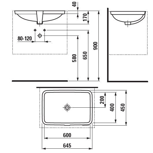 Раковина Laufen Pro S 65 8.1196.5