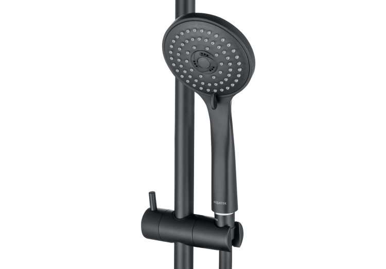 Душевой гарнитур 3jet 73см Aquatek, матовый черный AQ2011MB