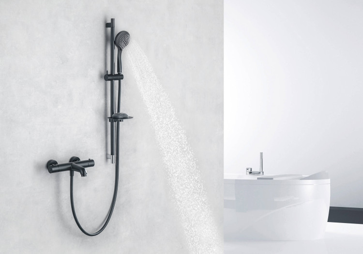 Душевой гарнитур 3jet 73см Aquatek, матовый черный AQ2011MB