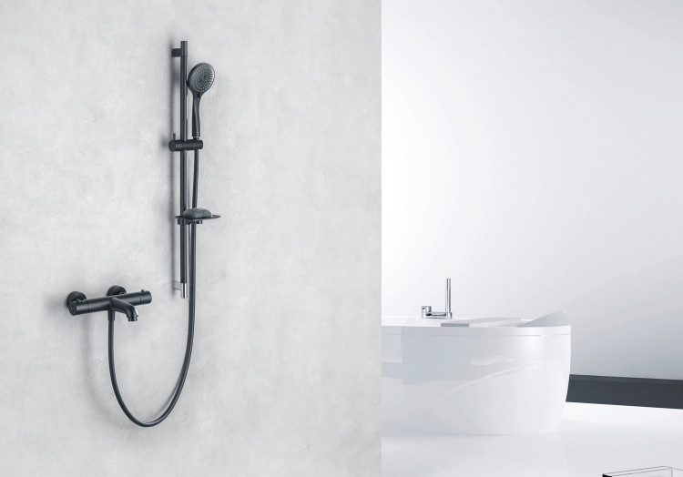 Душевой гарнитур 3jet 73см Aquatek, матовый черный AQ2011MB