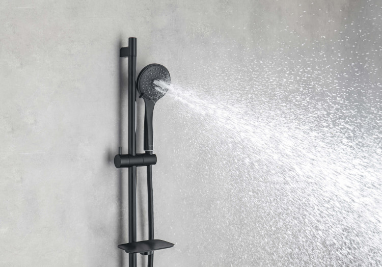 Душевой гарнитур 3jet 73см Aquatek, матовый черный AQ2011MB