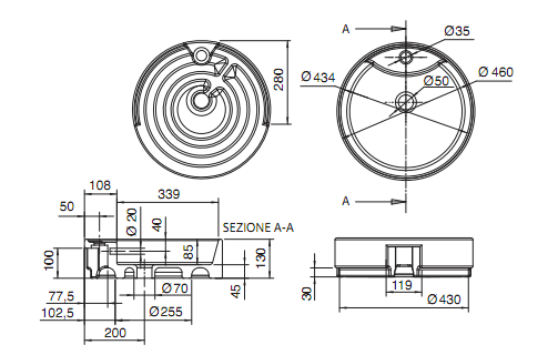 Раковина Scarabeo Thin-Line 8029D