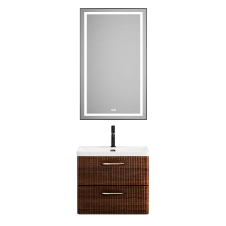 База под раковину подвесная с двумя выкатными ящиками 606x423x500 BelBagno DUE-600-2C-SO-GM-P