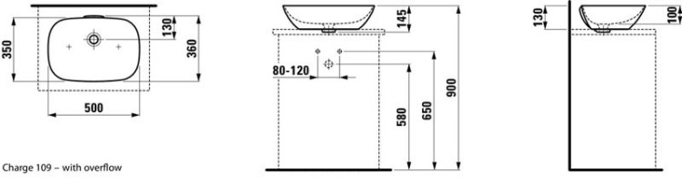 Раковина-чаша Laufen Ino 50 8.1230.2