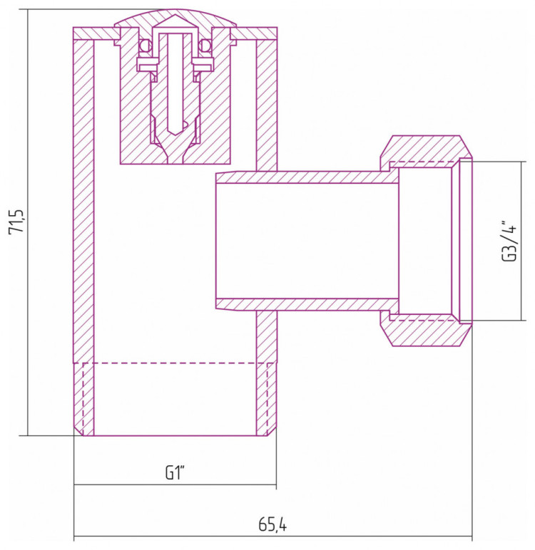 Уголок со спускным клапаном Сунержа 1
