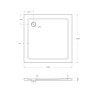 Душевой поддон из стеклокомпозита (SMC) TRAY-M-A-35-W Cezares TRAY-COVER-BR