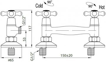 Смеситель для душа Cezares RETRO-C-D-BLC