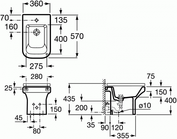Биде Roca Dama-N 357784000