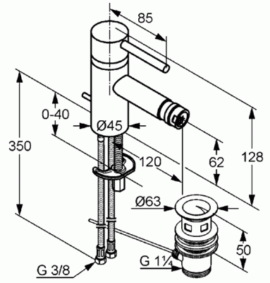 Смеситель для биде Kludi Bozz 385330576