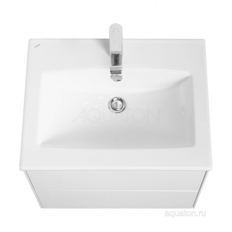 Тумба под раковину AQUATON Сохо 60 белый глянец 1A258001AJ010