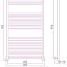 Полотенцесушитель водяной Стилье Универсал-53 1200х600 (4+7+9) П 18 Без покрытия