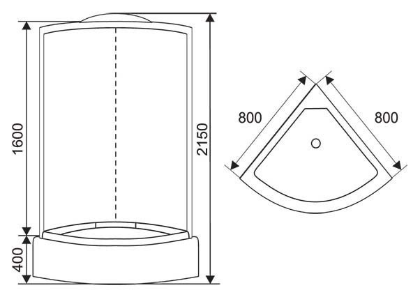 Душевая кабина Arcus AS-108 80x80