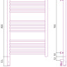 Полотенцесушитель электрический Сунержа Богема 3.0 прямая 800х500 МЭМ левый Сатин