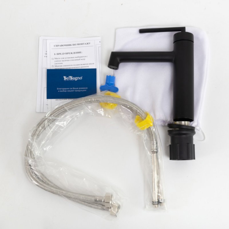 Смеситель для раковины без донного клапана Cezares ACQUA-LVM-NERO