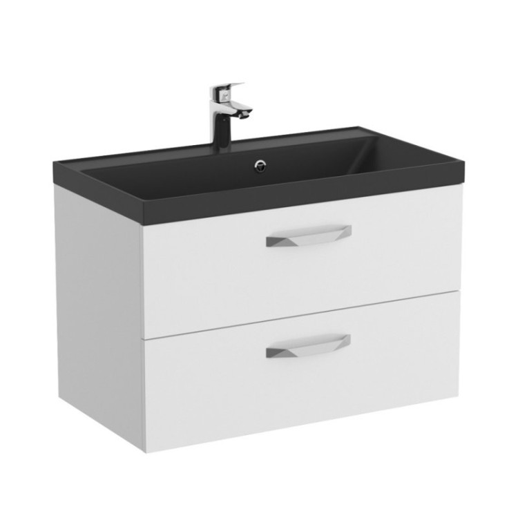 База под раковину подвесная с двумя выкатными ящиками BelBagno AURORA-900-2C-SO-BL