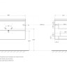 База под раковину подвесная с двумя выкатными ящиками BelBagno AURORA-900-2C-SO-BL