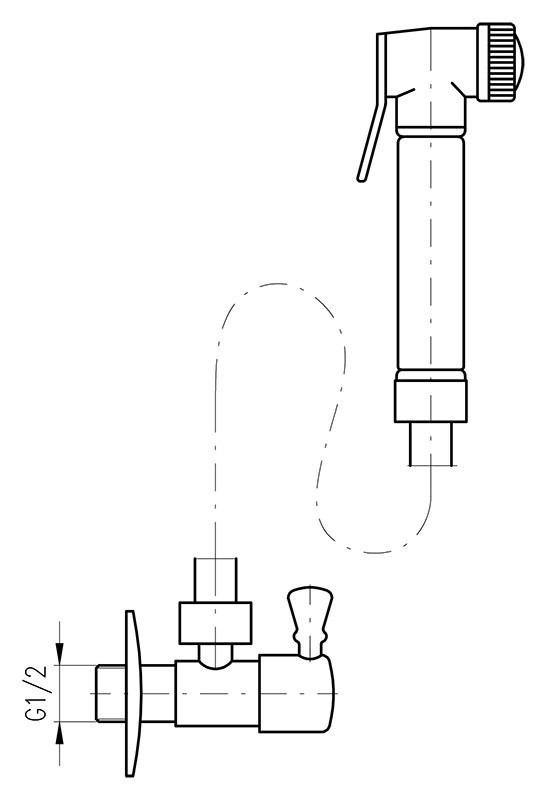 Гигиенический душ Rav Slezak Morava retro MK548