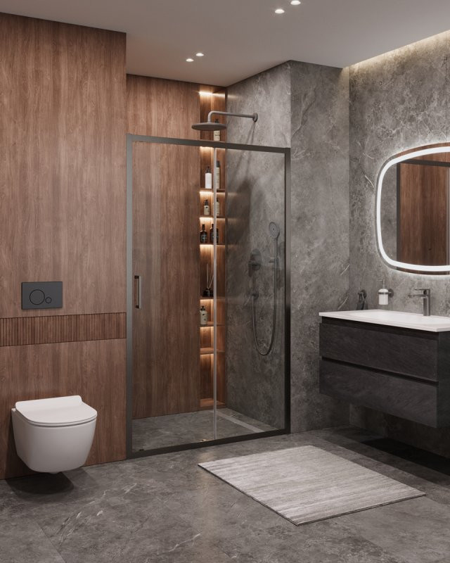 Душевая дверь в нишу MOLVENO-BF-1 Cezares MOLVENO-BF-1-110-P-Cr